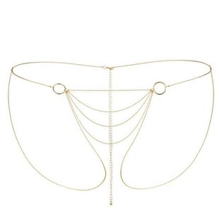 Цепочка трусики - Bijoux Indiscrets Magnifique Bikini Chain - Gold, украшение на тело