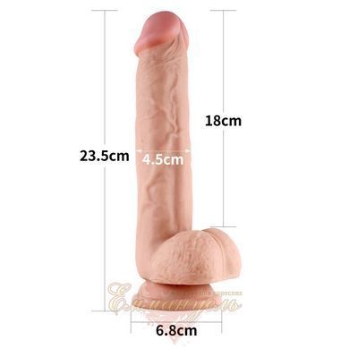 Dildo - 9.0'' Sliding Skin Dual Layer Dong 6452LV317004 &mdash; photos