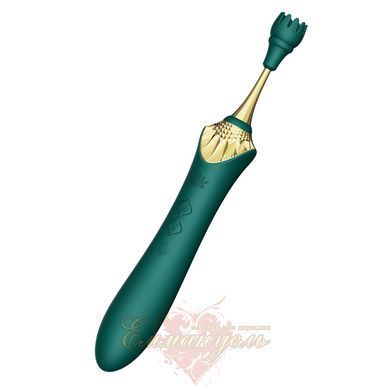Многофункциональный вибратор Zalo Bess 2 Turquoise Green &ndash; 4 насадки, подогрев SO8238 фото