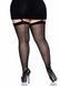 Sheer backseam stockings Leg Avenue Sheer Backseam Stockings black, plus size SO7912 - photos (2