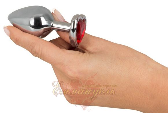 Анальная пробка - Aluminium Butt Plug with a Decorative Gem