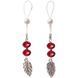 Украшения с бусинами и листиком для сосков - Art of Sex Nipple Jewelry Leaf, красные SO5396 фото 1