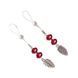 Украшения с бусинами и листиком для сосков - Art of Sex Nipple Jewelry Leaf, красные SO5396 фото 4