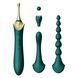 Многофункциональный вибратор Zalo Bess 2 Turquoise Green &ndash; 4 насадки, подогрев SO8238 фото 1