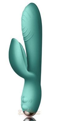 Вібратор-кролик - Rocks Off Every Girl Teal, два мотора, різнобарвна LED-підсвітка, потужний SO2395 фото