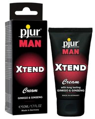 Крем для пениса стимулирующий - pjur MAN Xtend Cream 50 ml, с экстрактом гинкго и женьшеня
