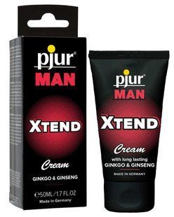 Крем для пениса стимулирующий - pjur MAN Xtend Cream 50 ml, с экстрактом гинкго и женьшеня PJ12900 фото