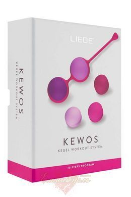 Вагинальные шарики Liebe Kewos &mdash; Cerise/Candy Violet, 5 шариков в комплекте (15, 25, 35, 45 и 55 г). SX1596 фото
