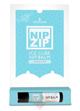 Стимулирующий бальзам для сосков - Sensuva Nip Zip Strawberry Mint (4 г) охлаждающий