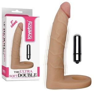 Double penetration nozzle - The Ultra Soft Double Sleeve 6" Vibro Flesh 6452LVTOY106 &mdash; photos