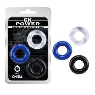 Ерекційні кільця - Get Lock Donut Rings-Assorted 3 Pack CH00899 фото