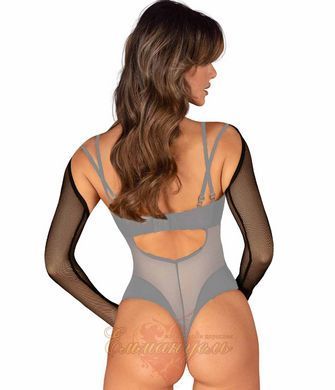 Длинные черные перчатки из мелкой сетки Nesari Obsessive XS/S &mdash; аксессуар для чувственного образа 411616 фото