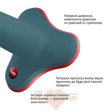 Фалоімітатор - Fun Factory LIMBA FLEX L, колір морської хвилі, гнучкий, з ефектом пам&rsquo;яті, підходить для точки G SX0996 фото
