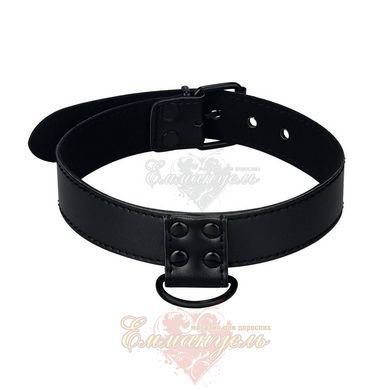 Нашийник з повідцем - Bondage Fetish Black Matt Collar With Leash 6452LVTOY686 фото