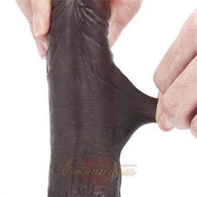 Dildo - 7 '' Sliding Skin Dual Layer Dong &ndash; Black 66-LV317011 &mdash; photos
