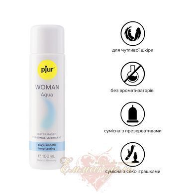 Лубрикант на водной основе - pjur Woman Aqua 100 мл, для интенсивного скольжения PJ10370 фото