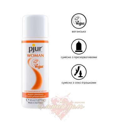 Lubricant - Pjur Woman Vegan 30 ml, pure vegan composition, no preservatives