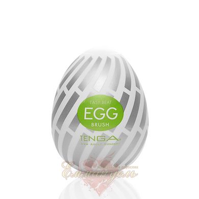 Мастурбатор-яйце - Tenga Egg Brush з рельєфом у вигляді великої щетини