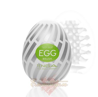 Мастурбатор-яйце - Tenga Egg Brush з рельєфом у вигляді великої щетини