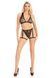 Комплект Leg Avenue Lace Bra Top and Panty with Garters, One Size, черный SX4987 фото 3