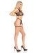 Комплект Leg Avenue Lace Bra Top and Panty with Garters, One Size, черный SX4987 фото 4