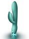 Вібратор-кролик - Rocks Off Every Girl Teal, два мотора, різнобарвна LED-підсвітка, потужний SO2395 фото 3