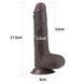 Dildo - 7 '' Sliding Skin Dual Layer Dong &ndash; Black 66-LV317011 - photos (12