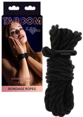 Бондажная веревка - Taboom Bondage Rope 1.5 meter 7 mm, Чёрный