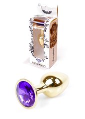 Анальна пробка - Jewellery Gold PLUG Purple, S