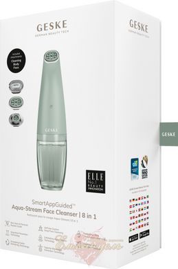 Очищающее устройство для лица GESKE Aqua-Stream Face Cleanser 8в1 green HB0398 фото