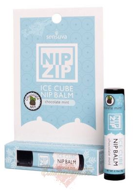 Стимулирующий бальзам для сосков - Sensuva Nip Zip Chocolate Mint (4 г), охлаждающий