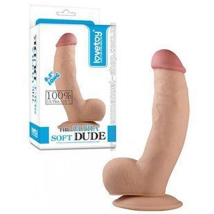 Фалоімітатор з мошонкою - Dildo The Ultra Soft Dude 8,5" Flesh 6452LVTOY111 фото