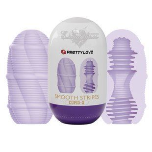 Мастурбатор - Pretty Love Smooth Stripes Cupid X Egg Purple 6603BI1212 фото