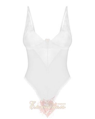 Obsessive Alissium white lace crotchless teddy, soft cups, XS/S SX0597 &mdash; photos