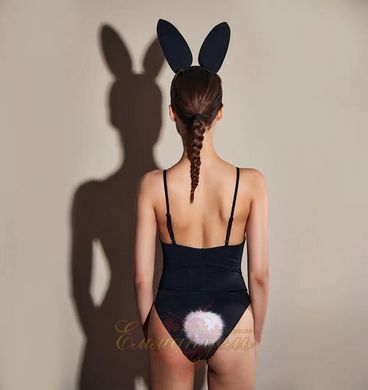 Анальная пробка с помпоном - UPKO Rabbit Fur Bunny Tail Small Butt Plug