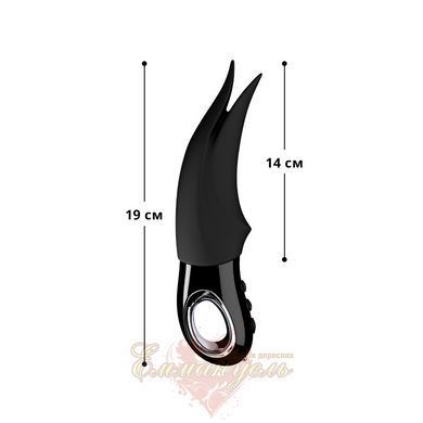 Clitoral vibrator - Fun Factory VOLTA black, flexible double tip SX0928 &mdash; photos