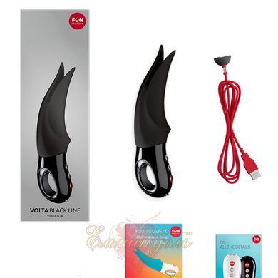 Clitoral vibrator - Fun Factory VOLTA black, flexible double tip SX0928 &mdash; photos