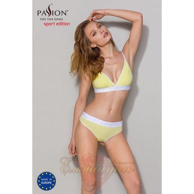 Спортивный топ с двойными бретелями - Passion PS007 TOP S, yellow SO4277 фото