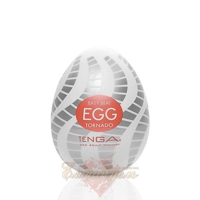 Мастурбатор-яйце - Tenga Egg Tornado зі спірально-геометричним рельєфом