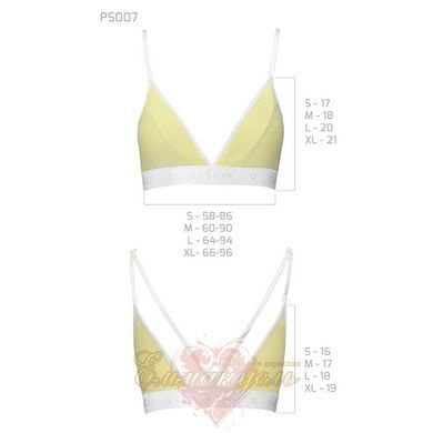 Спортивный топ с двойными бретелями - Passion PS007 TOP S, yellow SO4277 фото