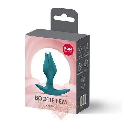 Анальна пробка Fun Factory Bootie Fem Bottle Green, бутон 2,9 см тонкий обмежувач SX3693 фото