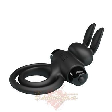 Cock ring - Pretty Love Vibro Penis Ring Bunny III Black 6603BI0729 &mdash; photos