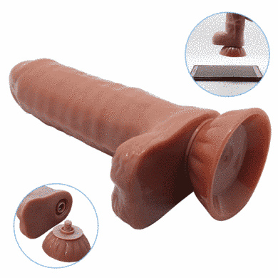 Realistic Dildo with Balls Beautiful Encounter Baron, 7.8 inch, Brown TPR, Suction Cup Base 6603BW-008101N &mdash; photos