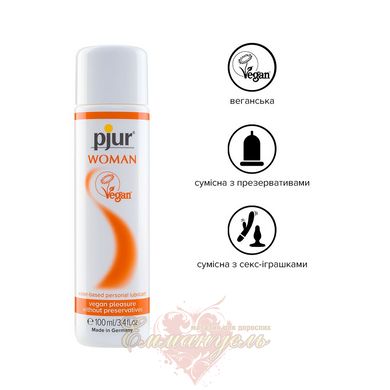 Lubricant - Pjur Woman Vegan 100 ml, pure vegan composition, no preservatives