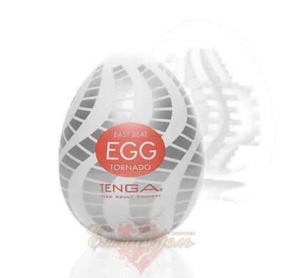 Мастурбатор-яйцо - Tenga Egg Tornado со спирально-геометрическим рельефом