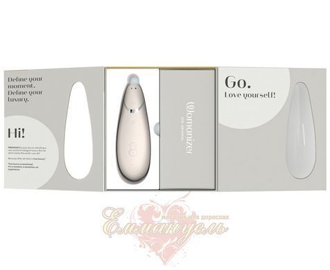 Вакуумний кліторальний стимулятор - Womanizer Premium 2 - Grey, функції Autopilot та Smart Silence SO8751 фото