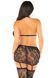 Блестящий комплект бра и юбка с чулками Leg Avenue, One Size, черный SX1750 фото 2