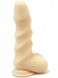 Dildo with Suction Cup - Leten Super Muscle Large, 4cm diameter, TPE, delicate touch, embossed
