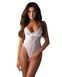Obsessive Alissium white lace crotchless teddy, soft cups, XS/S SX0597 - photos (5