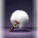 Анальна пробка з помпоном - UPKO Rabbit Fur Bunny Tail Small Butt Plug